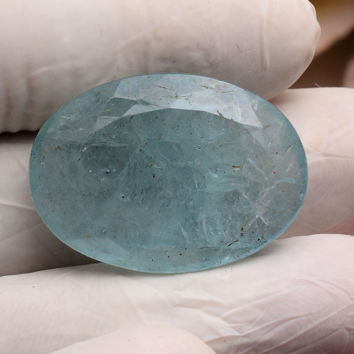 38.50 Cts Natural Aquamarine Untreated 29mmx21mm Oval Cut Stunning Huge Gemstone