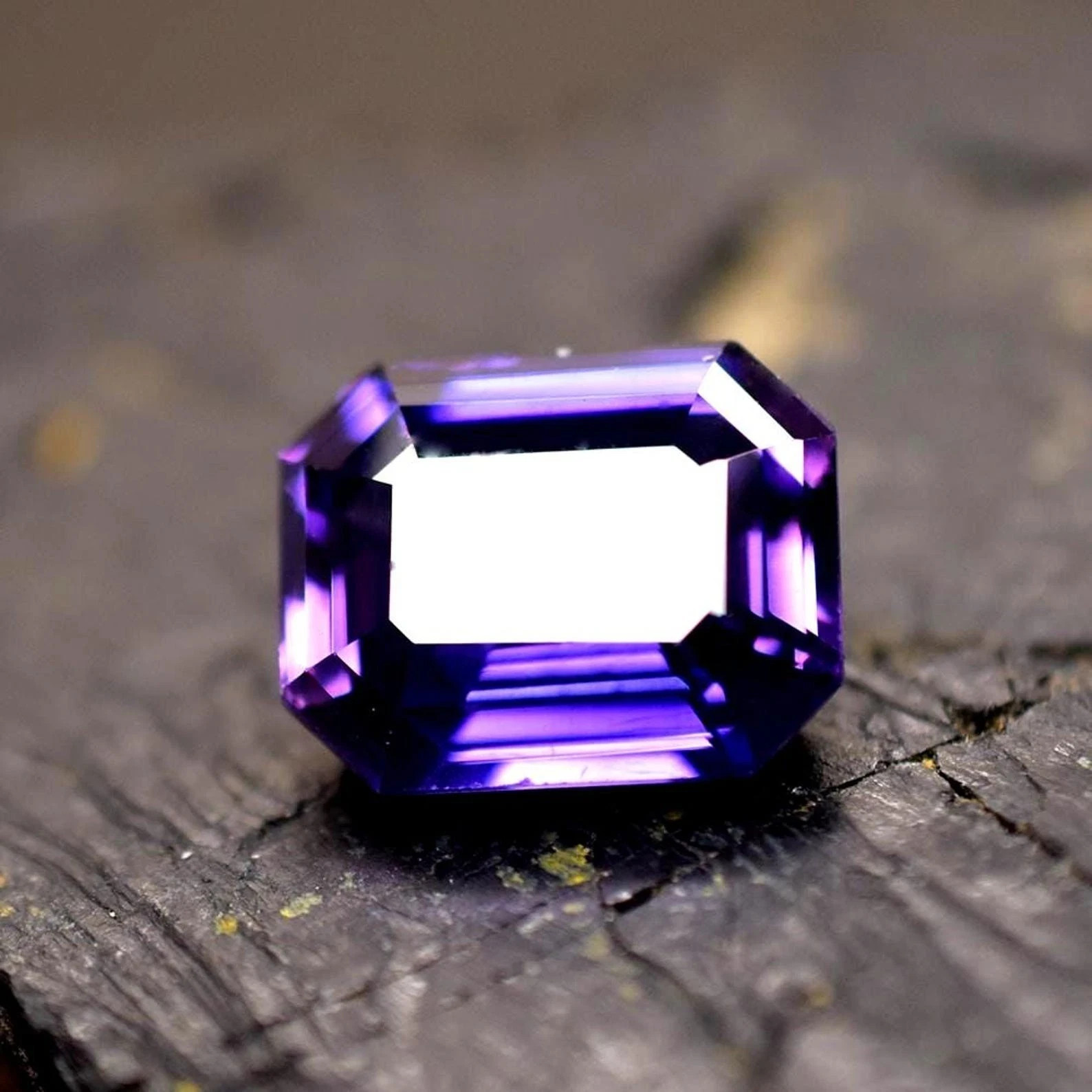 10 Ct Natural Purple Blue Color Tanzanite Loose Gemstone Emerald Cut Certified