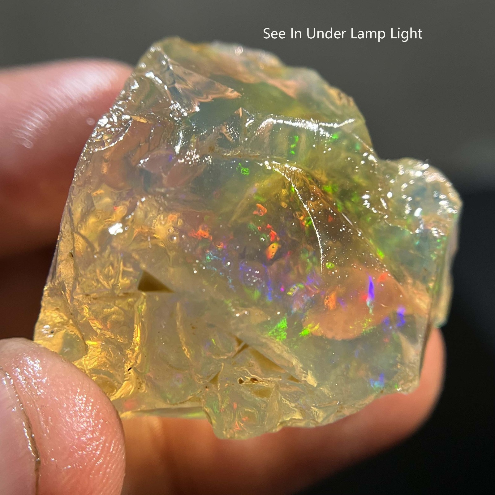 Multi Fire Opal Raw 92 Cts AAA+ Natural Ethiopian Opal Rough Welo Opal Gemstone