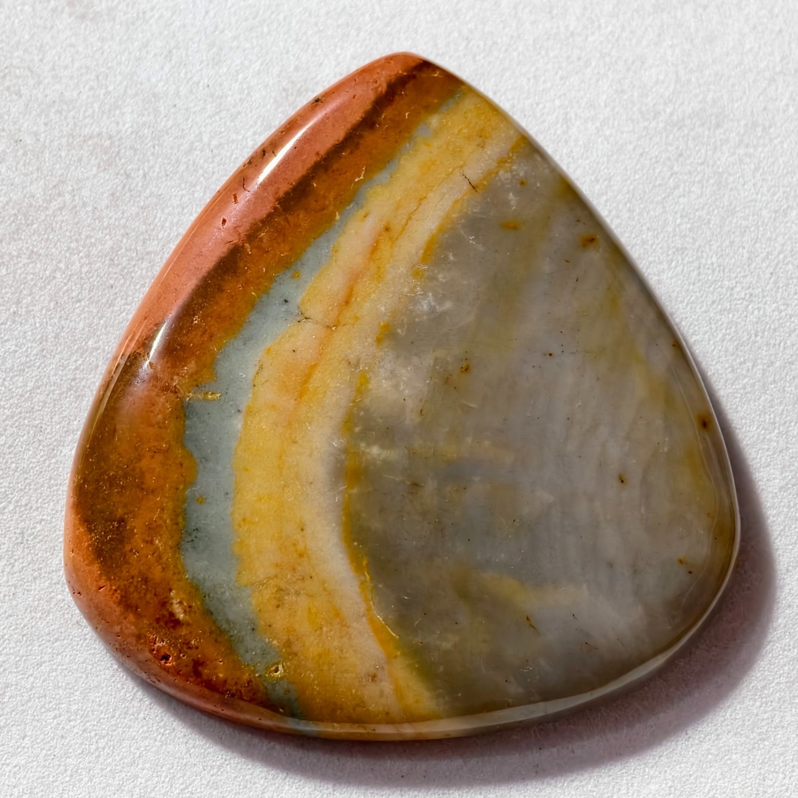 61 Cts Natural Polychrome Jasper Cabochon Gemstone 39.7×38.5×5.3 MM