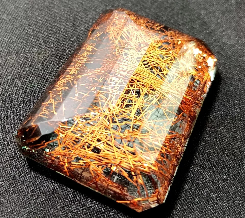 Natural Rutilated Quartz Size 208.50 Ct EMERALD Cut EGL Certified Loose Gemstone