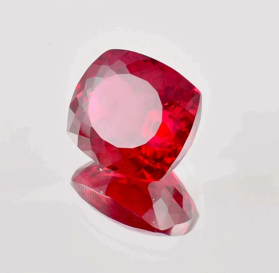 37 Ct Natural Burmese Ruby Blood Red Cushion Cut AGL Certified Loose Gemstone