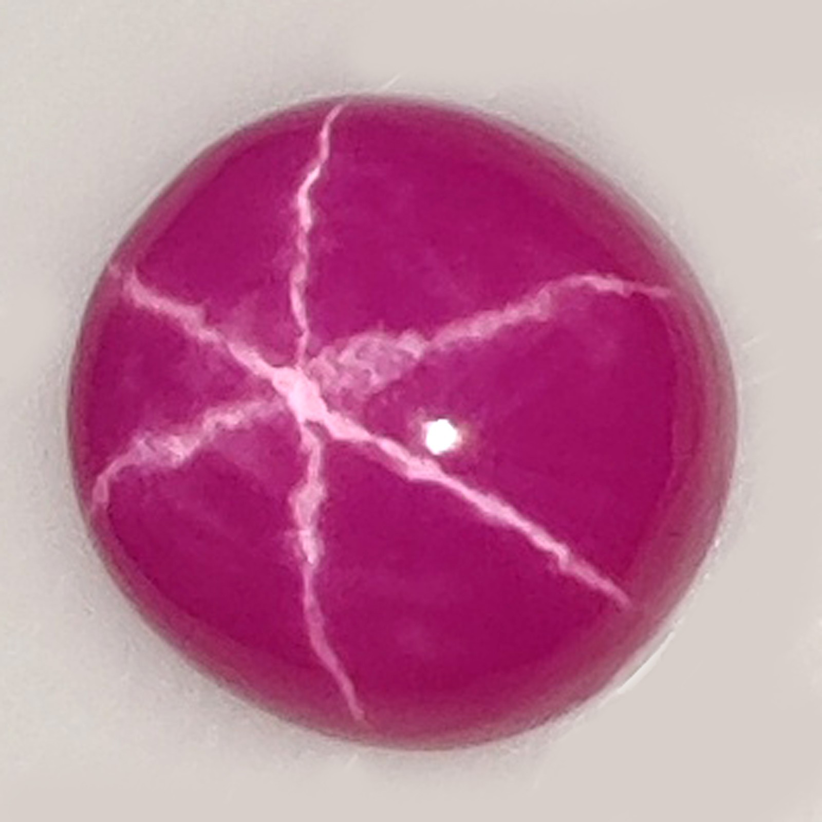 Natural Certified Mogok 6 Rays STAR Pink Ruby 16.00 MM Round Unheated Gemstone