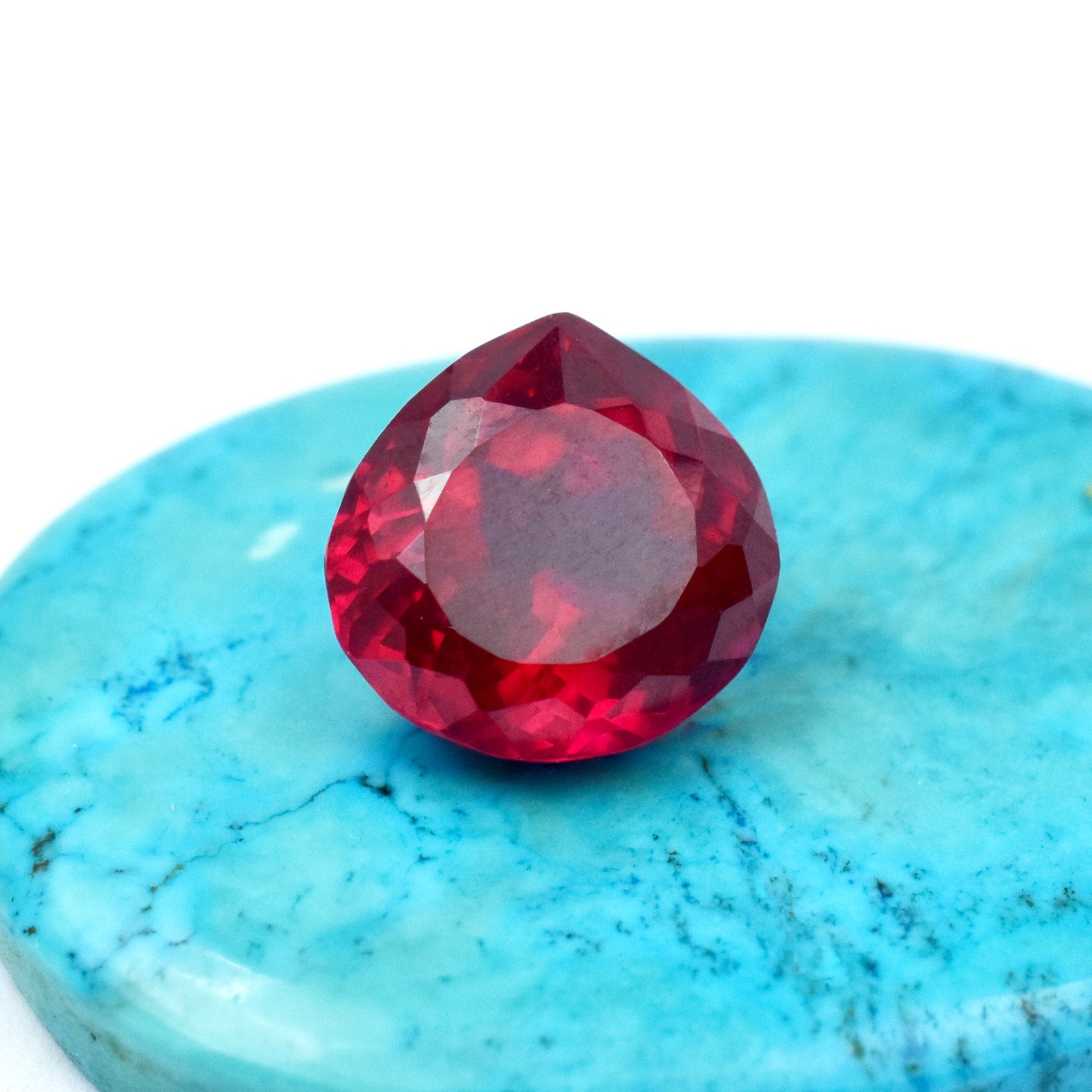 CERTIFIED 7.45 Ct Red Ruby Natural Pear Shape Ring Size Loose Gemstone