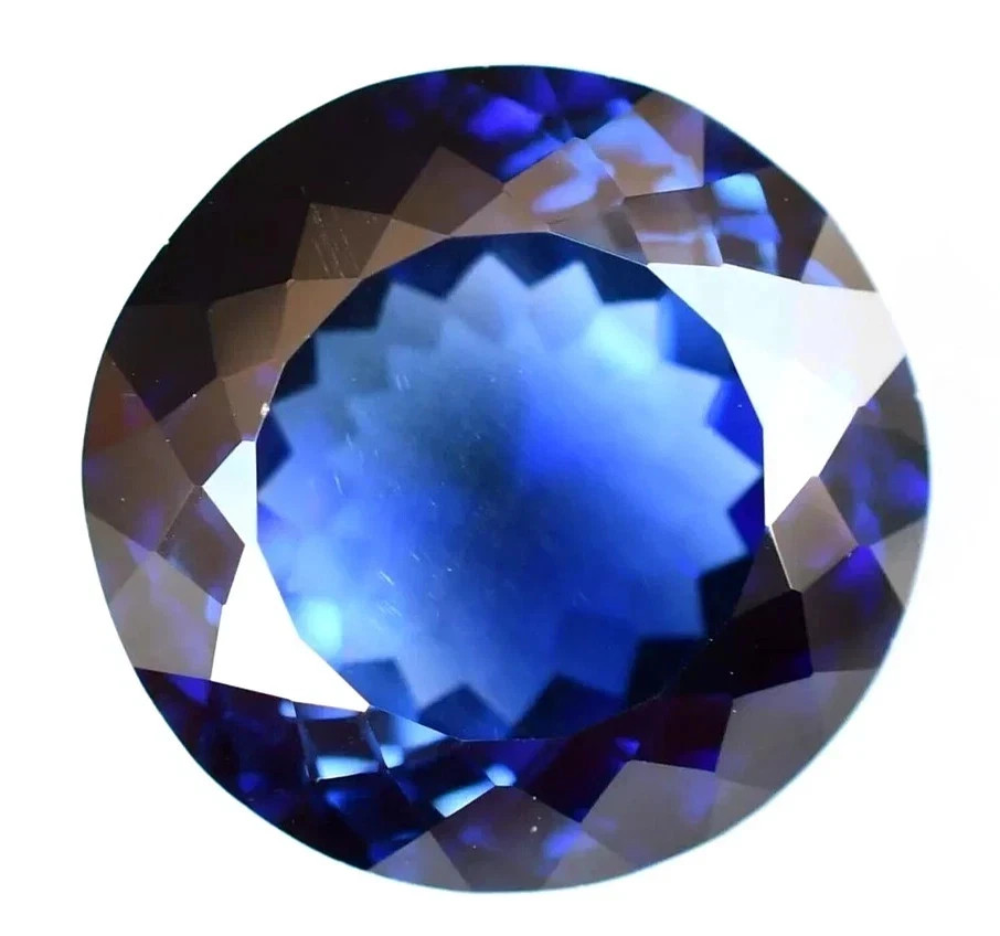 25.00 Ct Natural Royal Blue Sapphire Round Cut Certified Gemstone Sri Lanka
