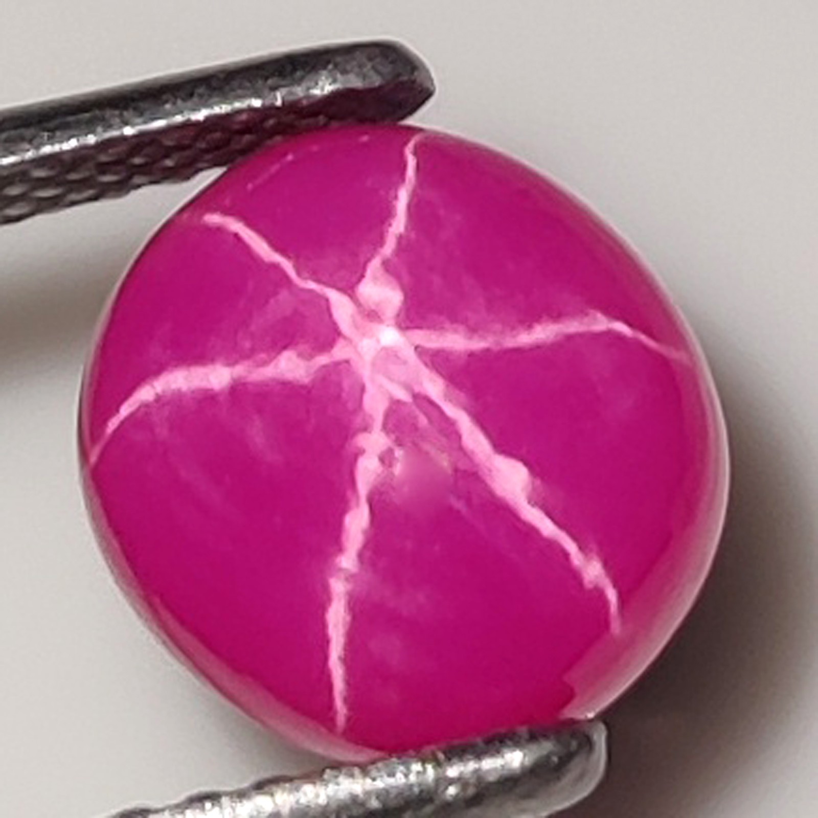 Natural Certified Mogok 6 Rays STAR Pink Ruby 16.00 MM Round Unheated Gemstone