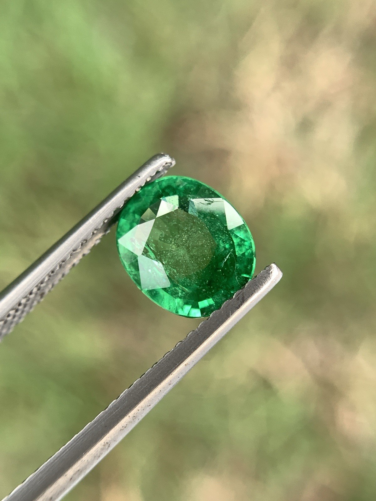 Natural Tsavorite Garnet 1.60Carat Vivid Green Tanzania Gemstone AIG Certified