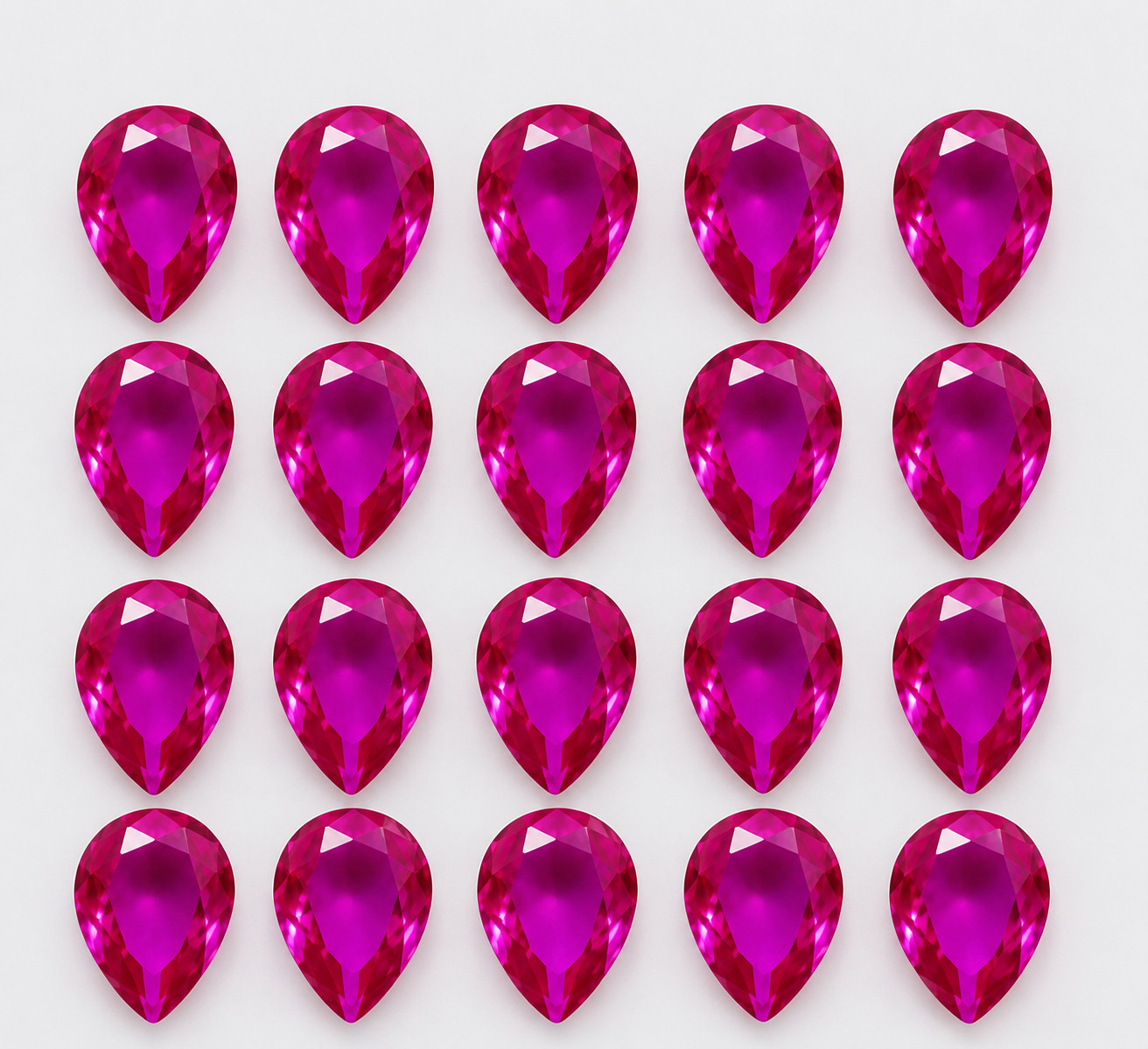 Natural Mogok Red Ruby Pear Cut 2×3, 2×4, 3×5, 5×7, 7×9 mm Loose gemstone