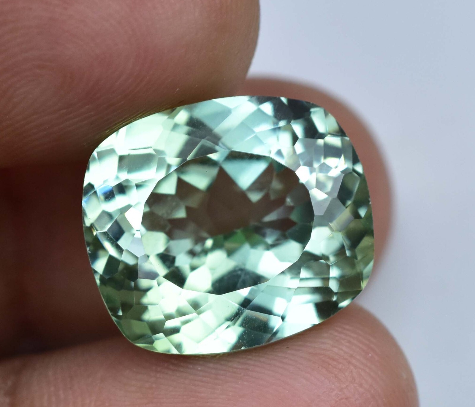 Natural Montana Green Sapphire 21.00CT Certified Stunning Cushion Loose Gemstone