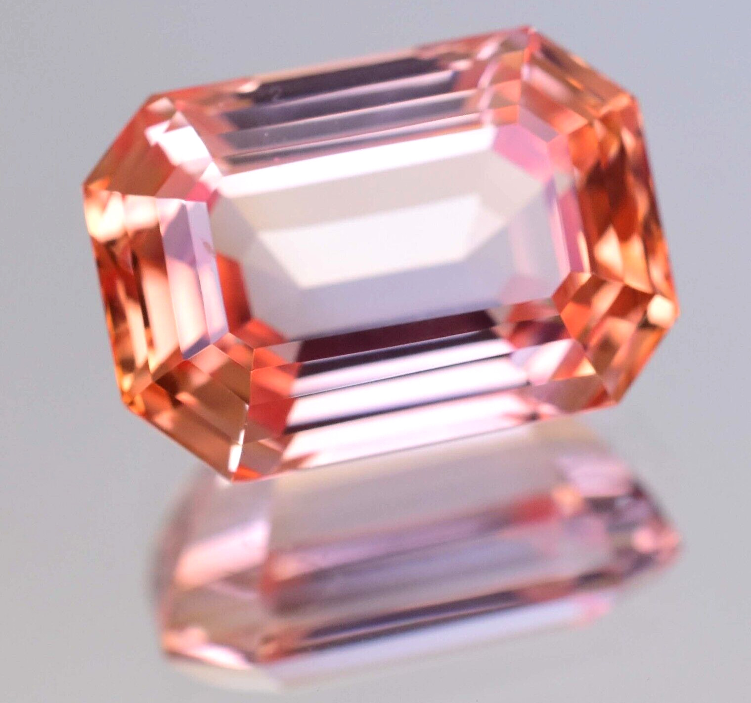Natural imperial Topaz 24.70 Ct Octagon Stunning Unheated AGL Certified Gemstone