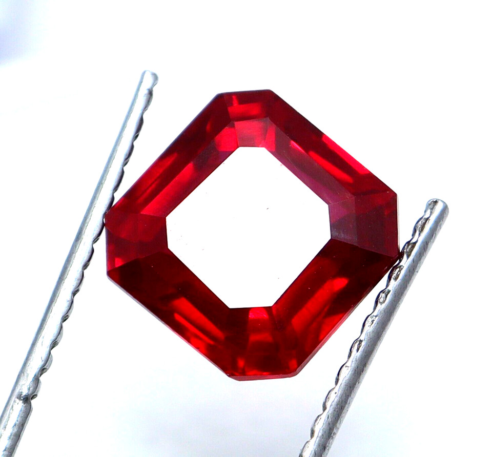 Natural Flawless 4.70 Ct Red Ruby Certified Asscher Cut Loose Stunning Gemstone