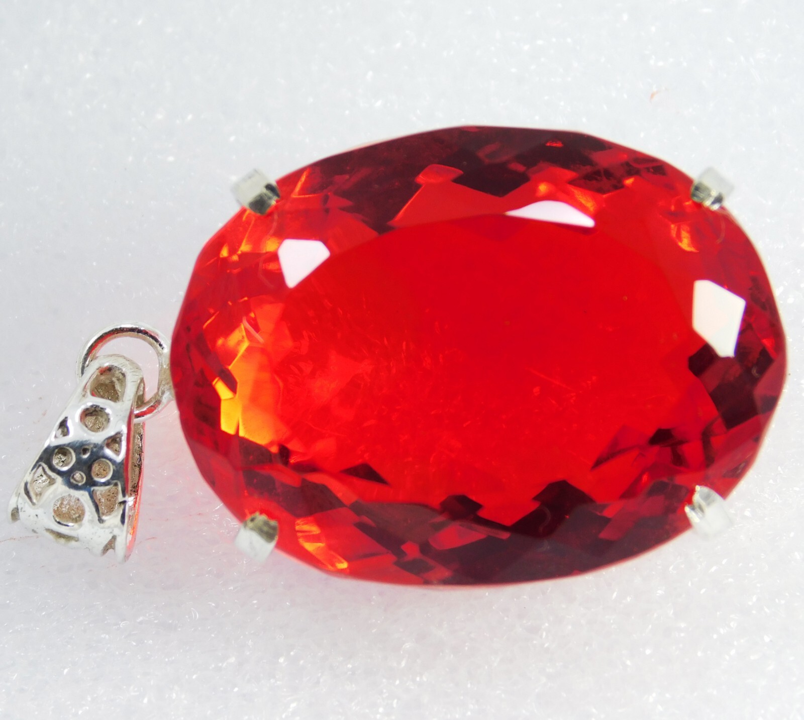 Certified Natural 141.20 Ct Red Orange Mexican Fire Opal Pendant Gemstone