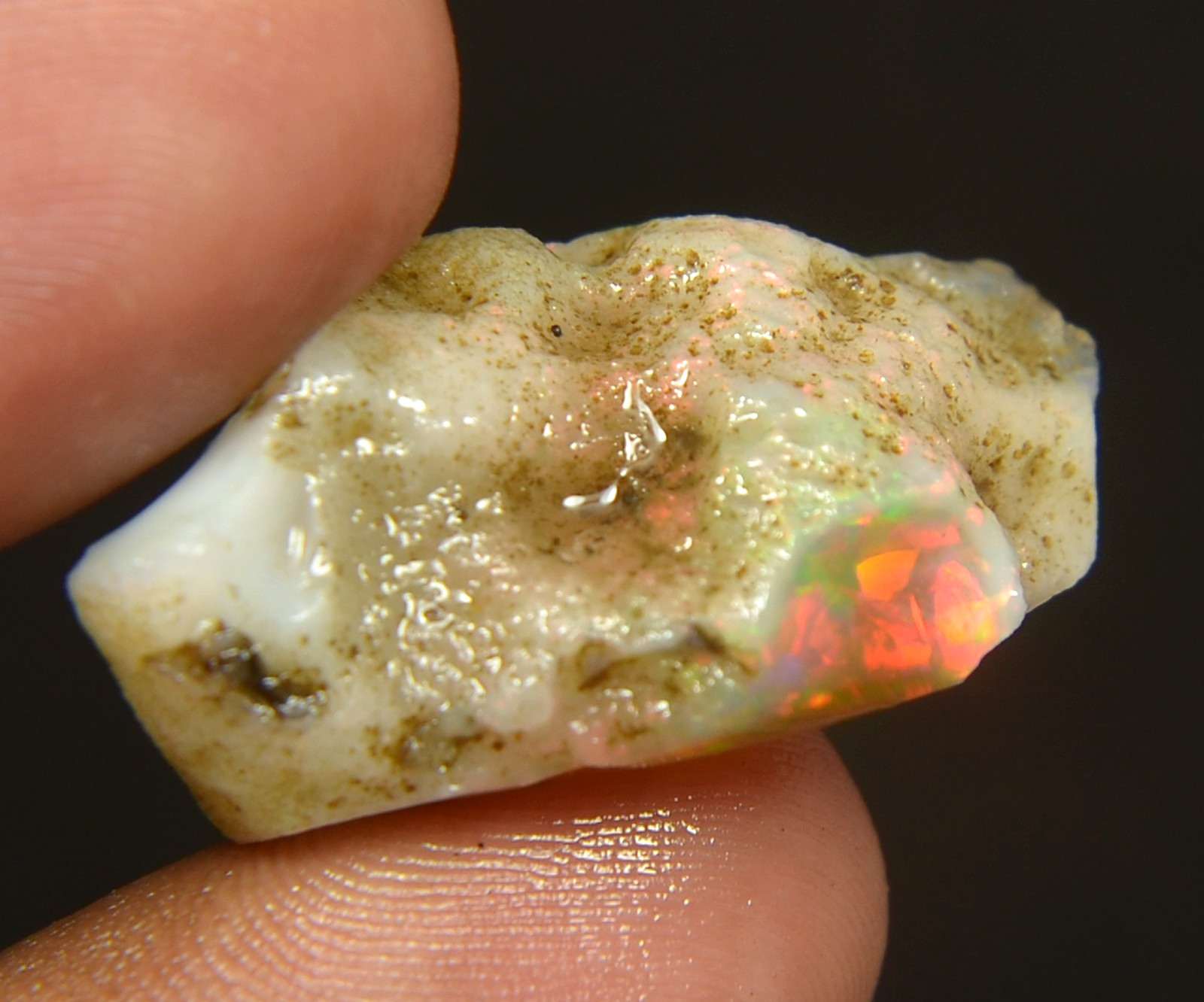 Ethiopian Oil Opal Specimen 31.50 Cts Natural Rough Gemstone – Fire Opal Roug