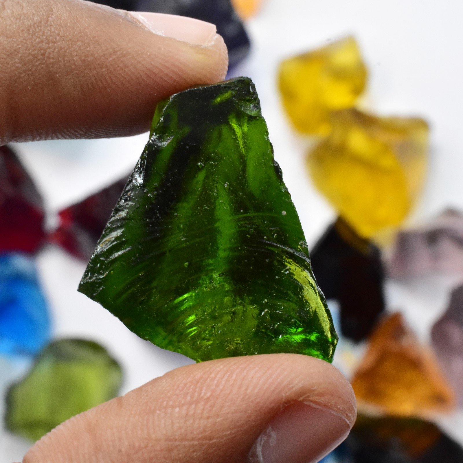 Lab-Created Mix Color Topaz Uncut Rough Huge Size 200 Ct CERTIFIED Gemstone Lot