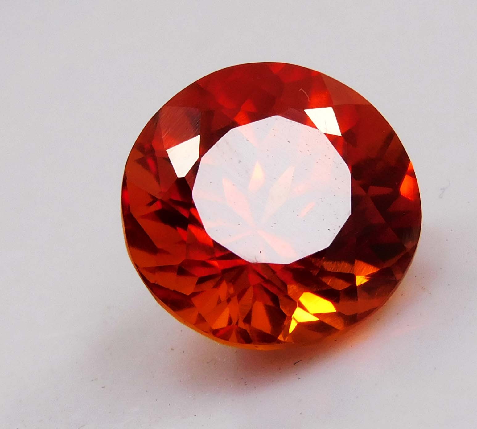 7 Ct Flawless Natural CERTIFIED Sapphire Rare Orange Round Cut Loose Gemstone