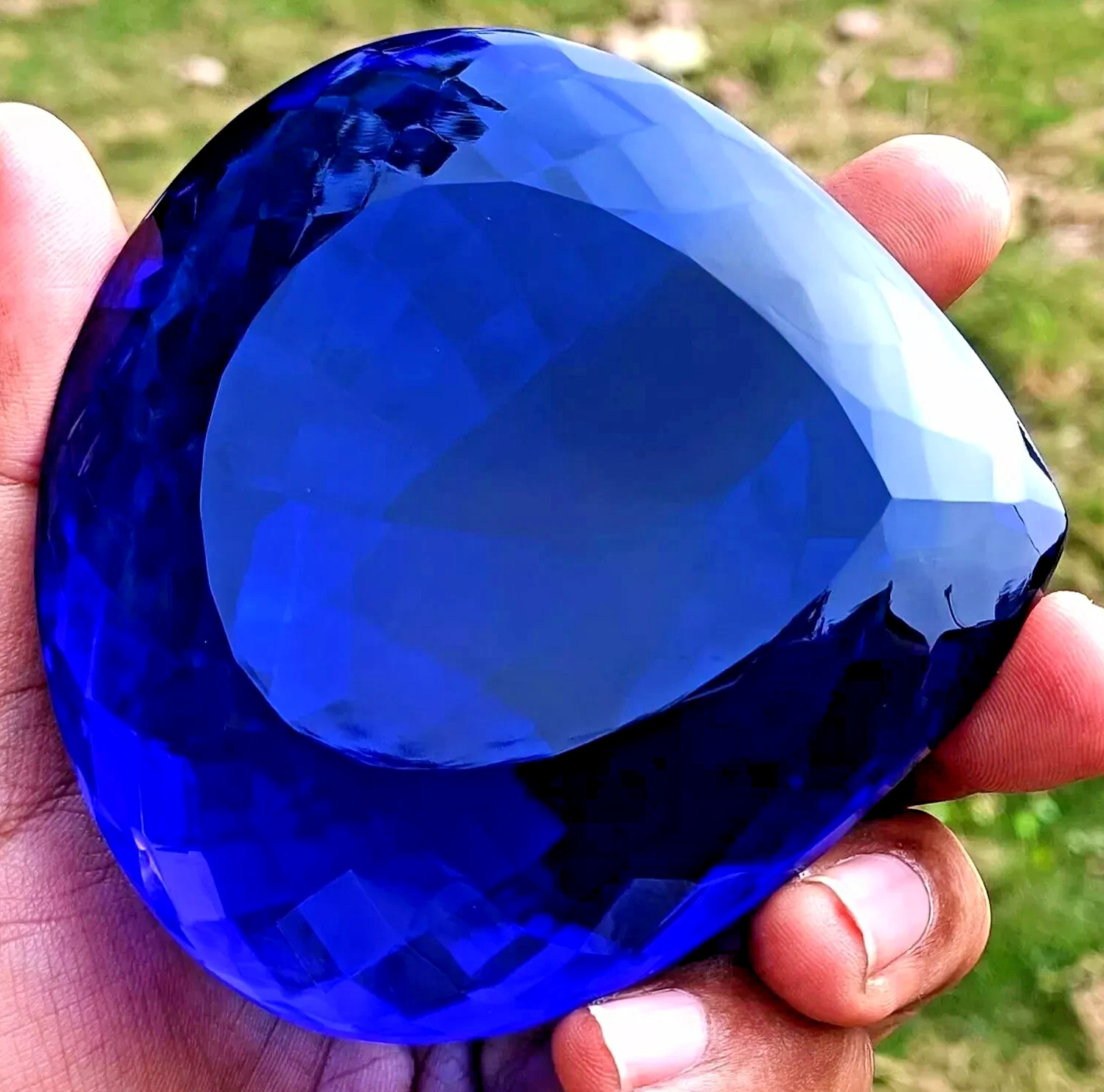 1000 Ct Certified Natural Brazilian Blue Topaz Big Size Pear LT Loose Gemstone
