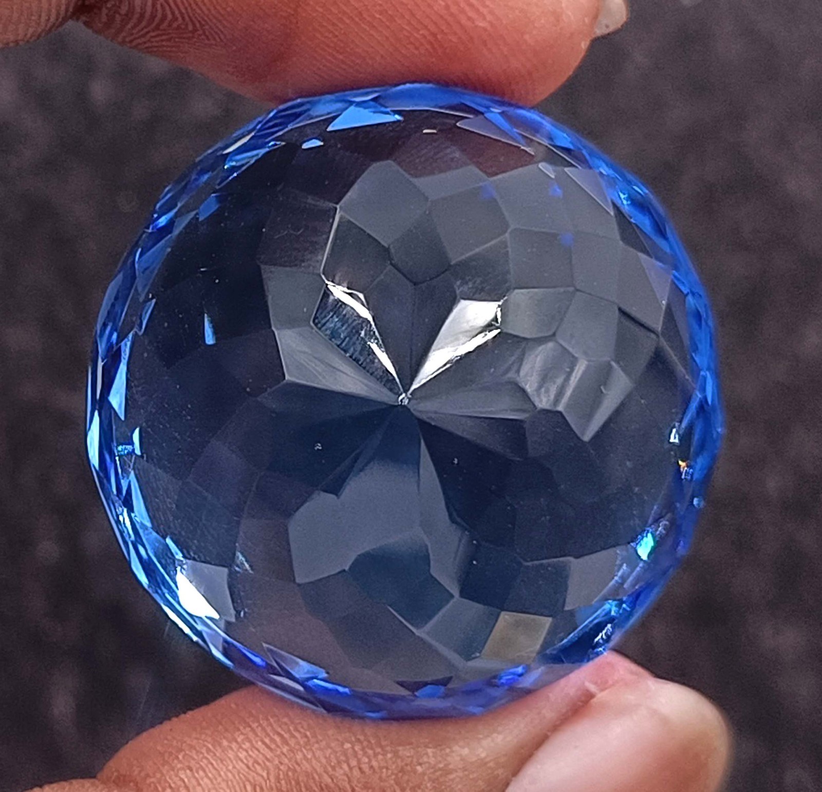124.80 Carat Natural Blue Sapphire Round Shape EGL Certified Loose Gemstone 5NSA