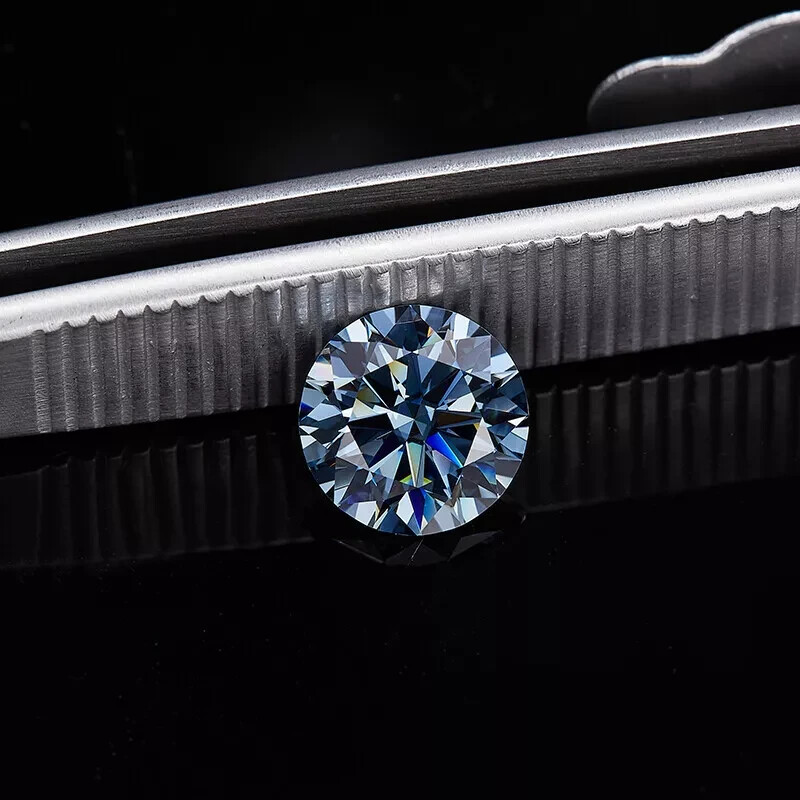 2 CT Natural Blue Diamond Round Cut VVS1 D Grade IDGL Certified 1 Free Gift D 6