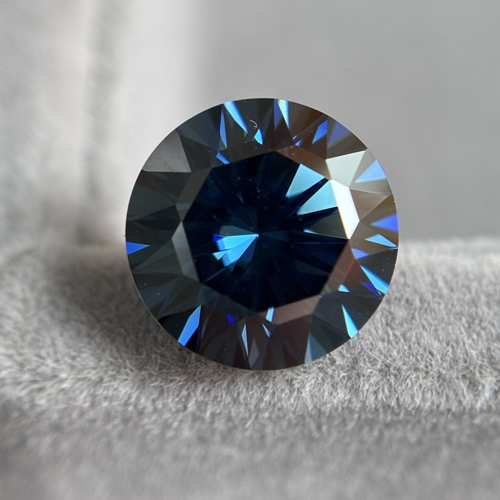 1PCS Pretty 3.0mm-15mm Round Shaped Sapphire Fancy Color Loose Moissanite Stone