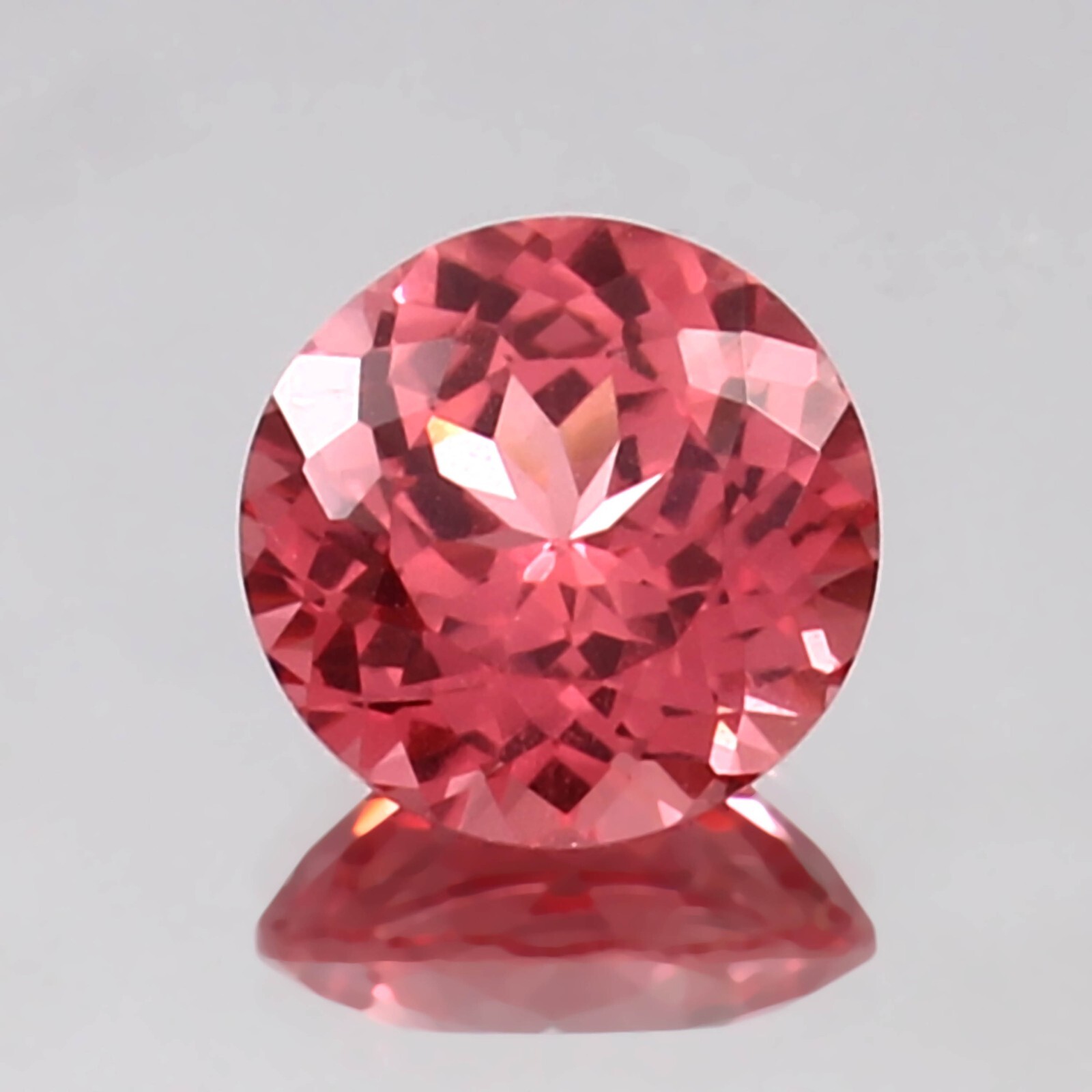 Natural Flawless Ceylon Padparadscha Sapphire Loose Round Cut Gemstone 10×10 MM